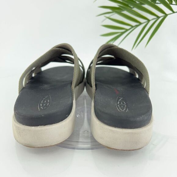 KEEN Women's Size 5 Elle Comfort Slip On Slide Sandals Green Criss Cross Shoes - Picture 6 of 11